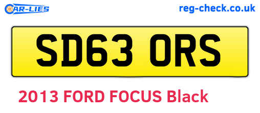 SD63ORS are the vehicle registration plates.