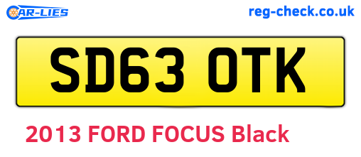 SD63OTK are the vehicle registration plates.