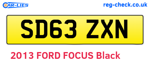 SD63ZXN are the vehicle registration plates.