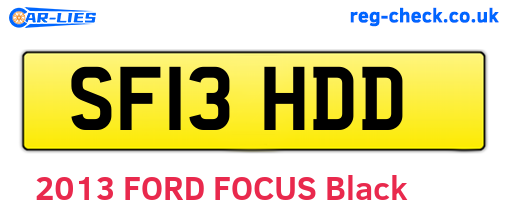 SF13HDD are the vehicle registration plates.