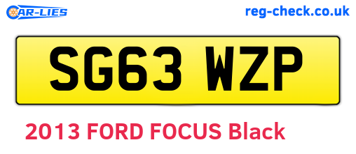 SG63WZP are the vehicle registration plates.