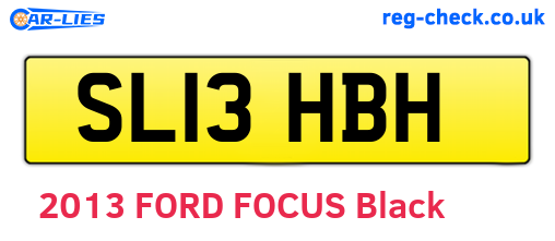 SL13HBH are the vehicle registration plates.