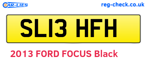 SL13HFH are the vehicle registration plates.