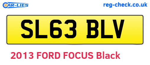 SL63BLV are the vehicle registration plates.