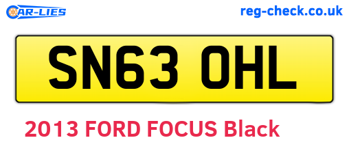 SN63OHL are the vehicle registration plates.
