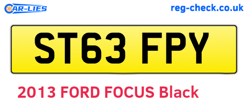 ST63FPY are the vehicle registration plates.
