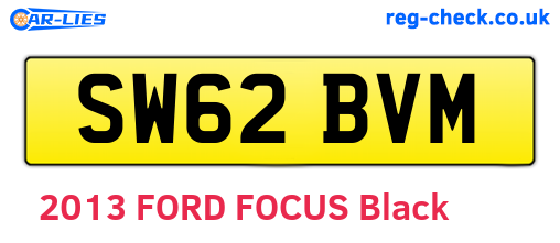 SW62BVM are the vehicle registration plates.