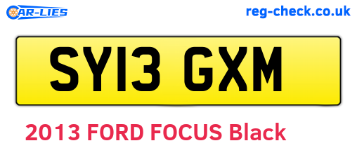 SY13GXM are the vehicle registration plates.