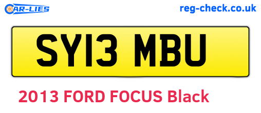 SY13MBU are the vehicle registration plates.