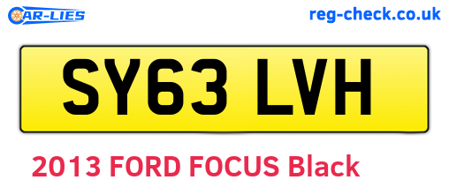 SY63LVH are the vehicle registration plates.