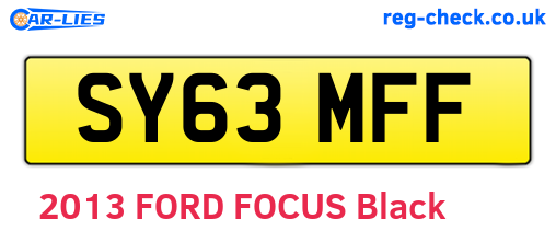 SY63MFF are the vehicle registration plates.