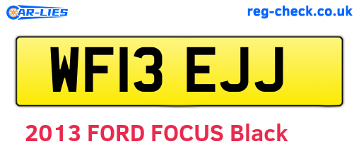 WF13EJJ are the vehicle registration plates.