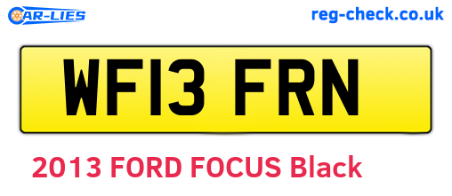 WF13FRN are the vehicle registration plates.