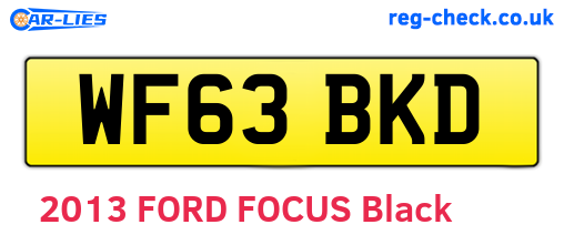 WF63BKD are the vehicle registration plates.