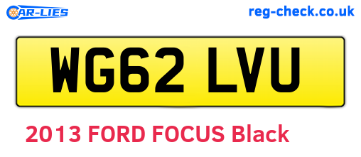 WG62LVU are the vehicle registration plates.