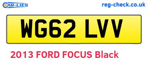 WG62LVV are the vehicle registration plates.