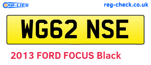 WG62NSE are the vehicle registration plates.