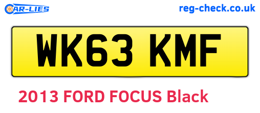 WK63KMF are the vehicle registration plates.