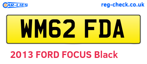 WM62FDA are the vehicle registration plates.