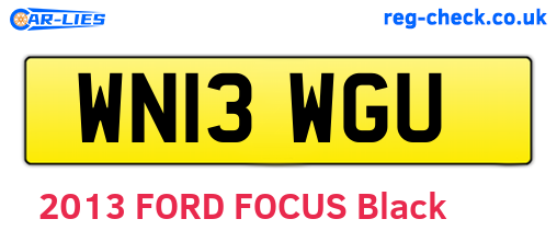 WN13WGU are the vehicle registration plates.