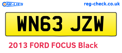 WN63JZW are the vehicle registration plates.