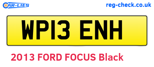 WP13ENH are the vehicle registration plates.