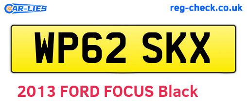 WP62SKX are the vehicle registration plates.