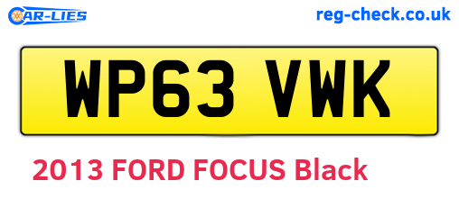 WP63VWK are the vehicle registration plates.