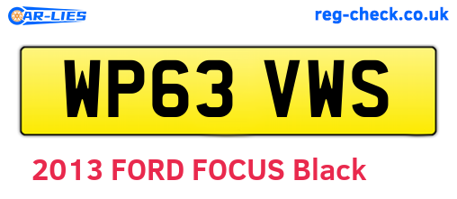 WP63VWS are the vehicle registration plates.