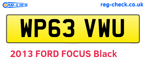 WP63VWU are the vehicle registration plates.