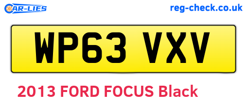 WP63VXV are the vehicle registration plates.