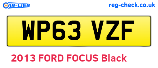 WP63VZF are the vehicle registration plates.