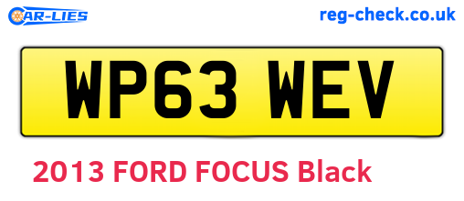 WP63WEV are the vehicle registration plates.