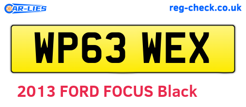 WP63WEX are the vehicle registration plates.