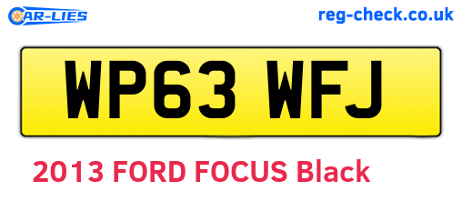 WP63WFJ are the vehicle registration plates.