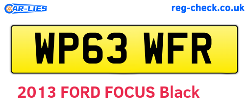 WP63WFR are the vehicle registration plates.