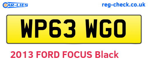 WP63WGO are the vehicle registration plates.