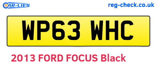 WP63WHC are the vehicle registration plates.
