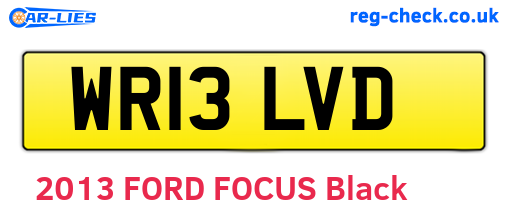 WR13LVD are the vehicle registration plates.