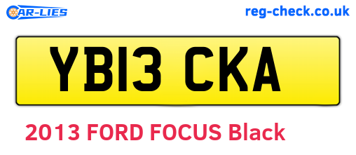 YB13CKA are the vehicle registration plates.