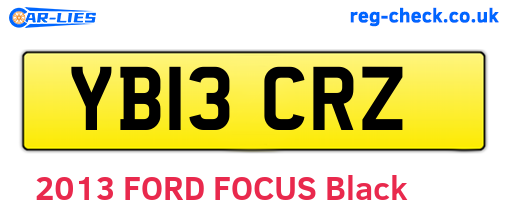 YB13CRZ are the vehicle registration plates.
