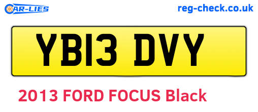 YB13DVY are the vehicle registration plates.