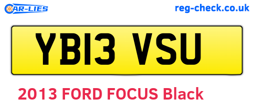 YB13VSU are the vehicle registration plates.