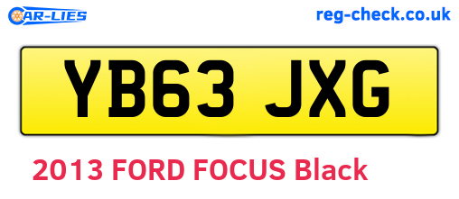 YB63JXG are the vehicle registration plates.