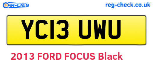 YC13UWU are the vehicle registration plates.