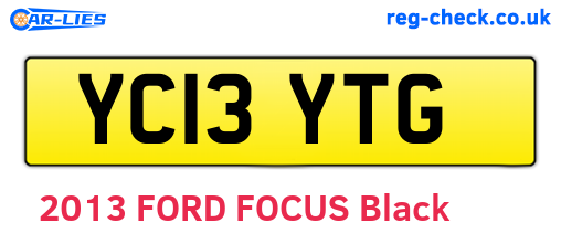 YC13YTG are the vehicle registration plates.