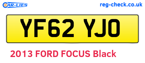 YF62YJO are the vehicle registration plates.