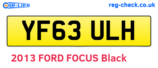 YF63ULH are the vehicle registration plates.