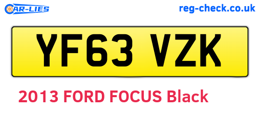 YF63VZK are the vehicle registration plates.