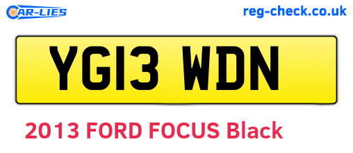 YG13WDN are the vehicle registration plates.